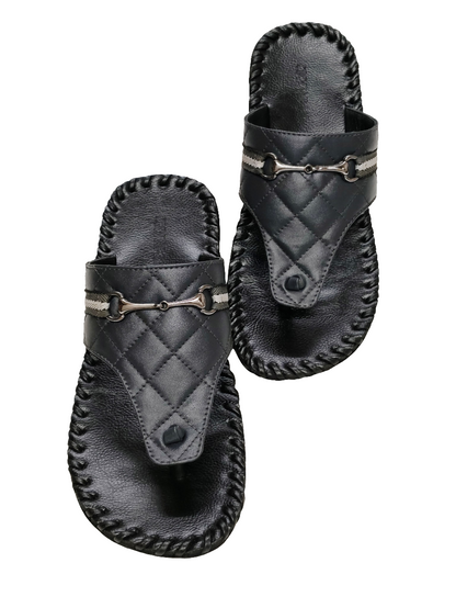 Casual Black Men Chappal